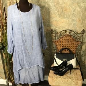 Simply couture 🌹 stunning BoHo hippie beach linen look gypsy cotton dress.